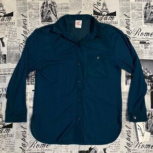 GW Division of Graff Women's Navy and Blue Blouse nwt deadstock vintage 80s